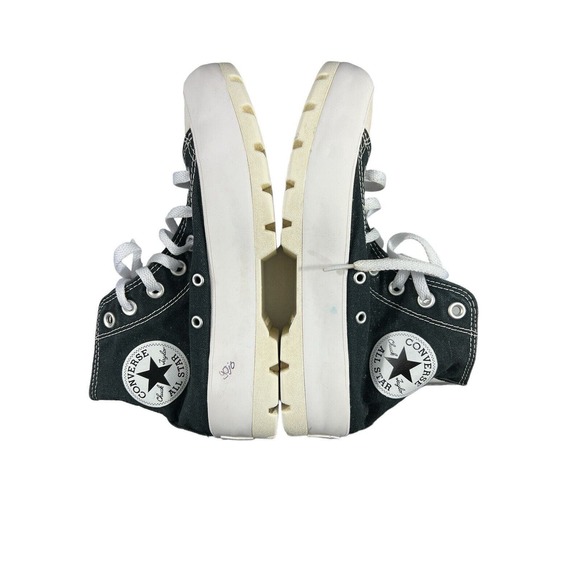 Converse All Star‎ Lugged Platform Black High Top Sneakers Women Sz 7 - Picture 4 of 6